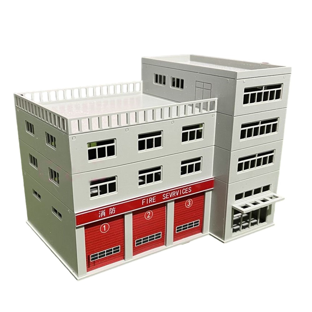 2025 Assembly Simulation Building Model Garage Fire Station Layout Diorama US