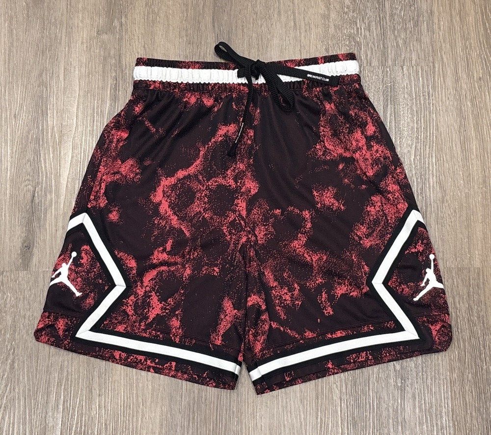 Nike Air Jordan Basketball Shorts Mens Medium Dri-Fit Breakfast Club Red Black