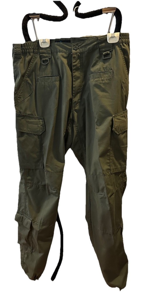 LA Police Gear Elastic Waistband Operator Pants, 36 x 34, Khaki Green, Tactical