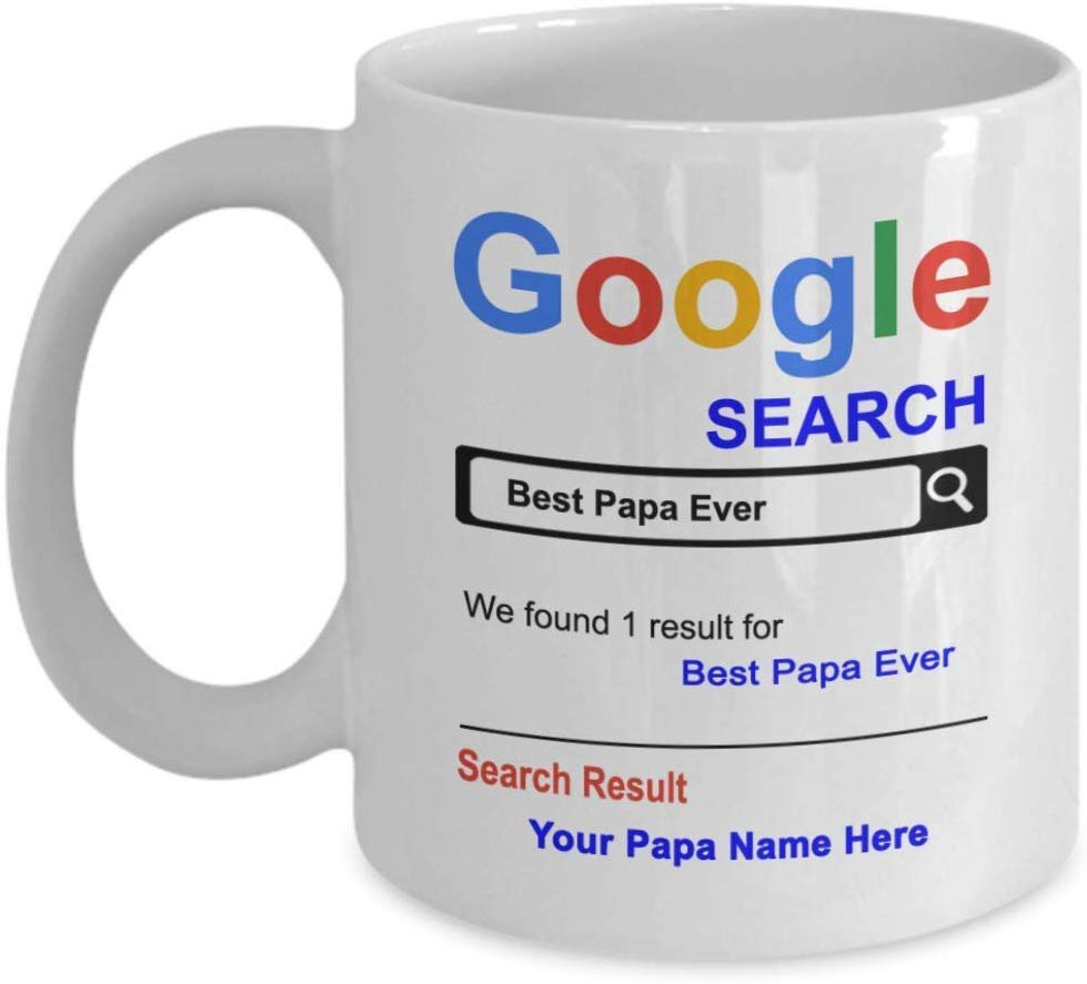 Personalized Papa Mug Best Papa Ever Coffee Cup Customaized Name Papa Gifts Gift