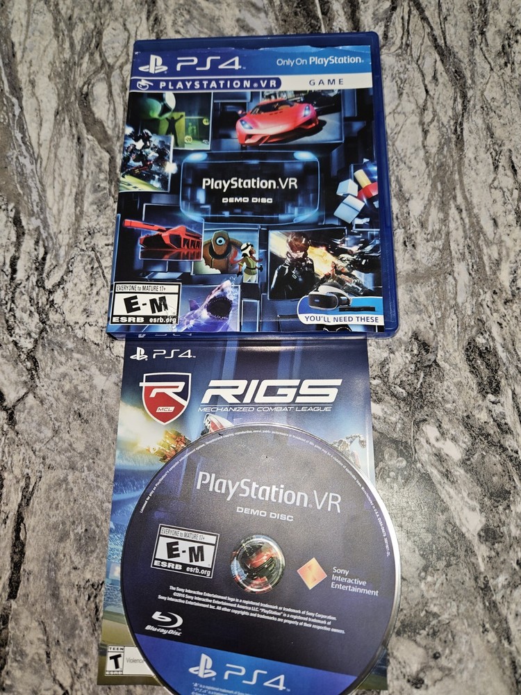 PlayStation VR Demo Disc Sony PlayStation 4 PS4 Game Tested Cover Art Damage