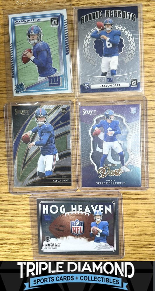 2025 Jaxson Dart Assorted Rookie Lot of 5 Cards NY Giants W161