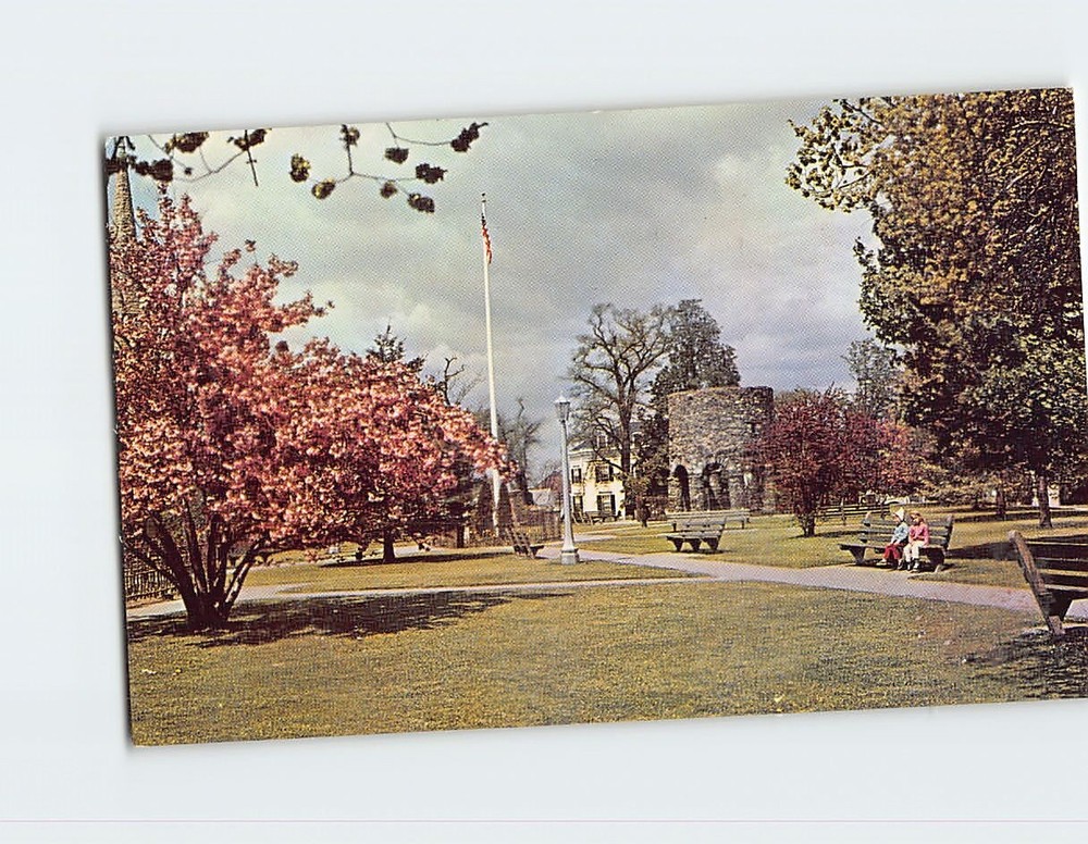 Postcard Famous Old Stone Mill Touro Park Newport Rhode Island USA