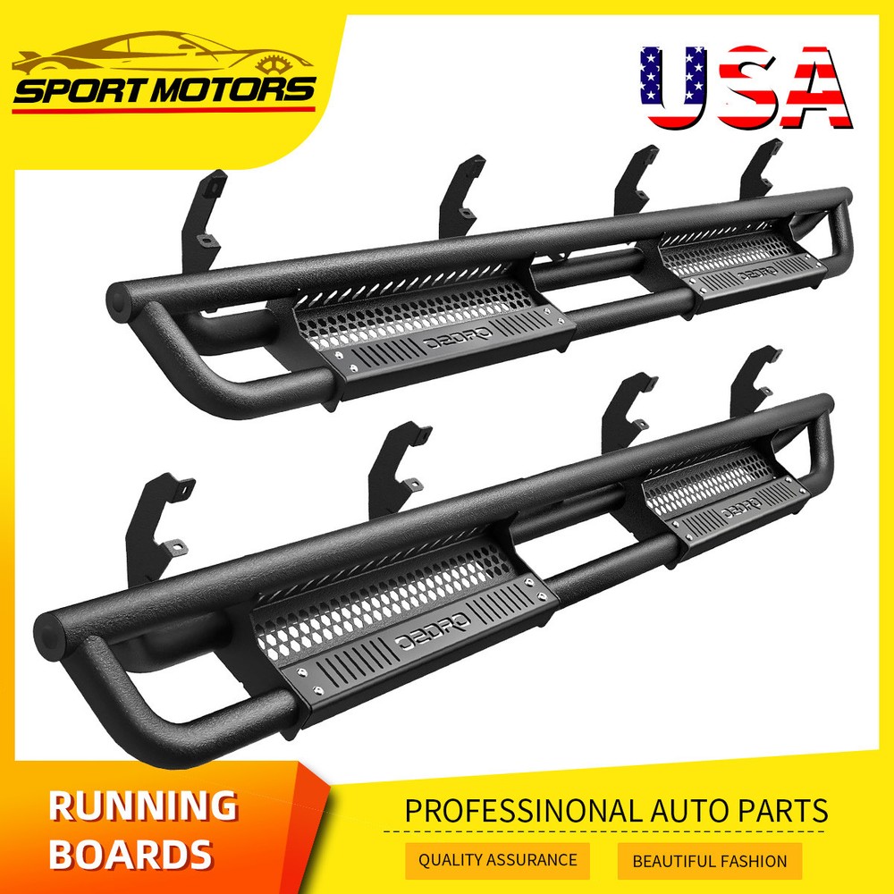 2019-2025 Silverado Sierra 1500 Crew Cab Running Boards with Drop Step Nerf Bars