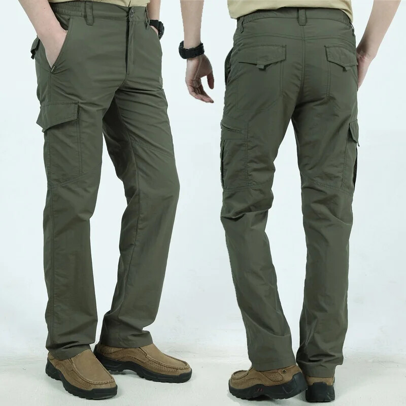 Summer Casual Lightweight Army Military Long Trousers Male Waterproof Quick Dry