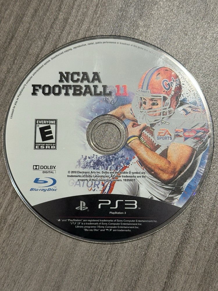 NCAA Football 11 (Sony PlayStation 3, 2010) Disc Only