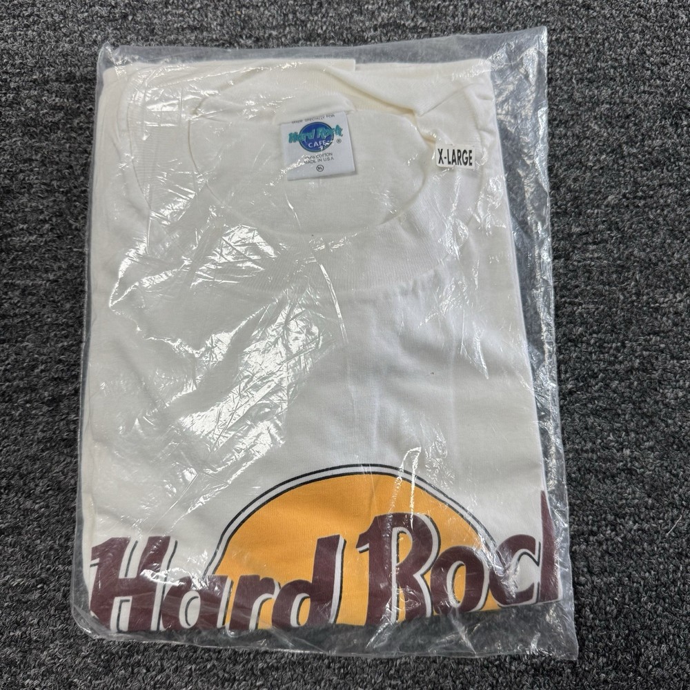 Vintage 90s NEW NEVER OPENED SEALED Hard Rock Chicago White T-Shirt - Size XL