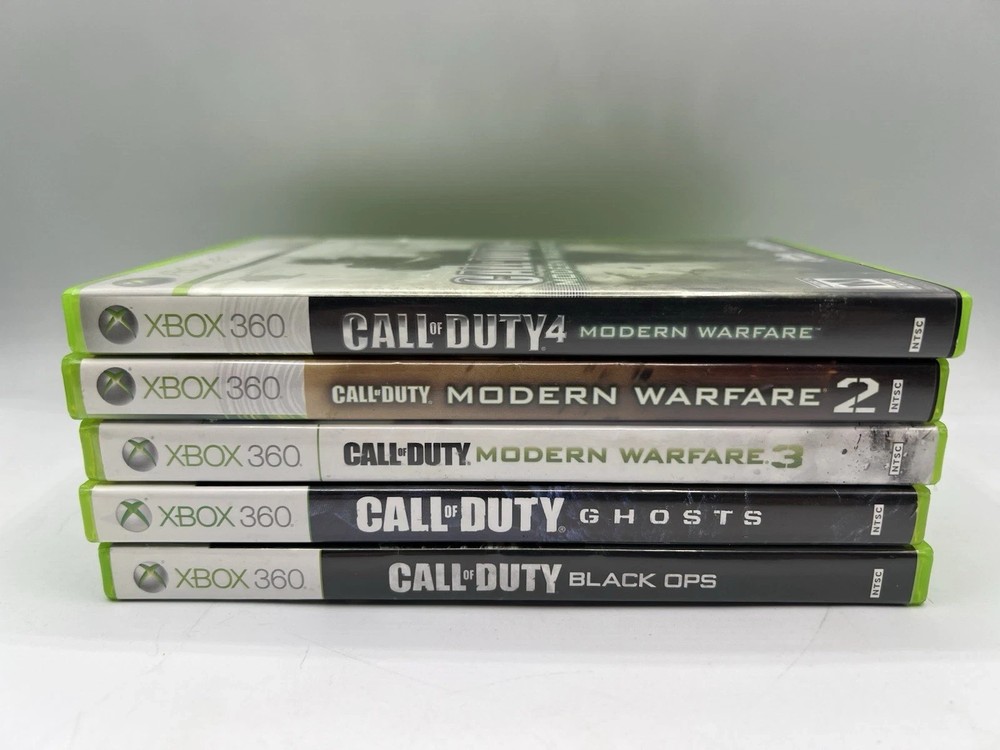 Call of Duty Game Bundle of 5 Modern Warfare Trilogy Black Ops & Ghosts Xbox 360