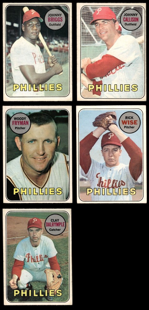 1969 O-Pee-Chee Phillies Near Team Set 4 - VG/EX 7214826 (7 / 9 cards)