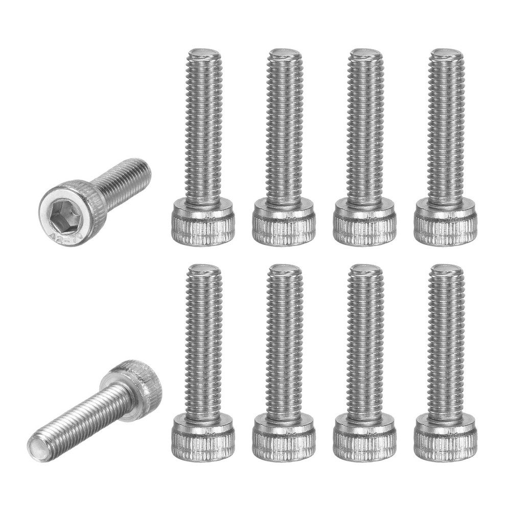 10-Pack Socket Head Cap Screws Bolts M5x20mm 0.8mm Pitch for Chainsaw [Silver]