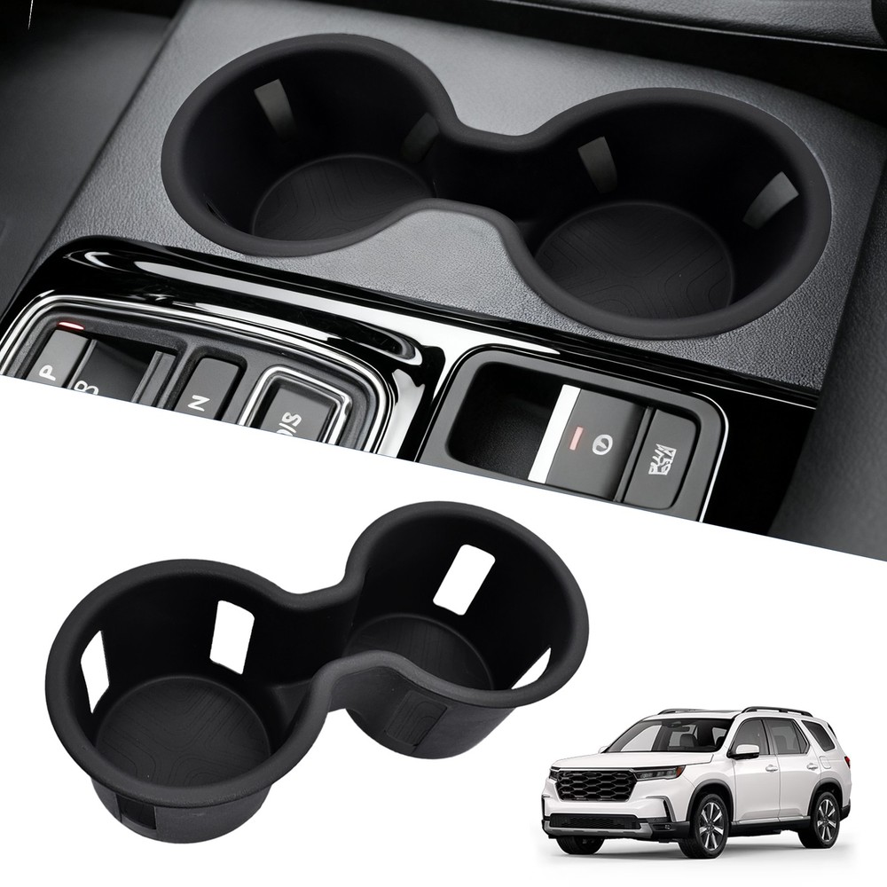 Silicone For 2023-2025 Honda Pilot Center Console Drink Cup Holder Insert Black