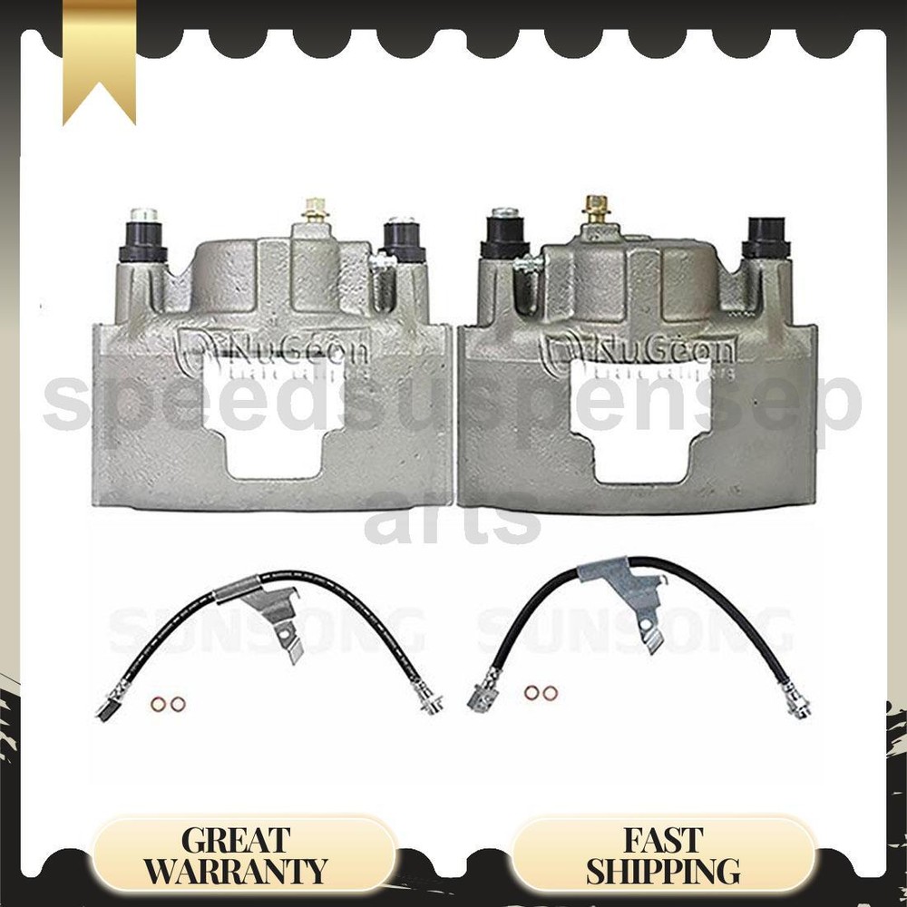 1990 Cadillac DeVille Fleetwood Front Brake Caliper Set & Hose 4pcs
