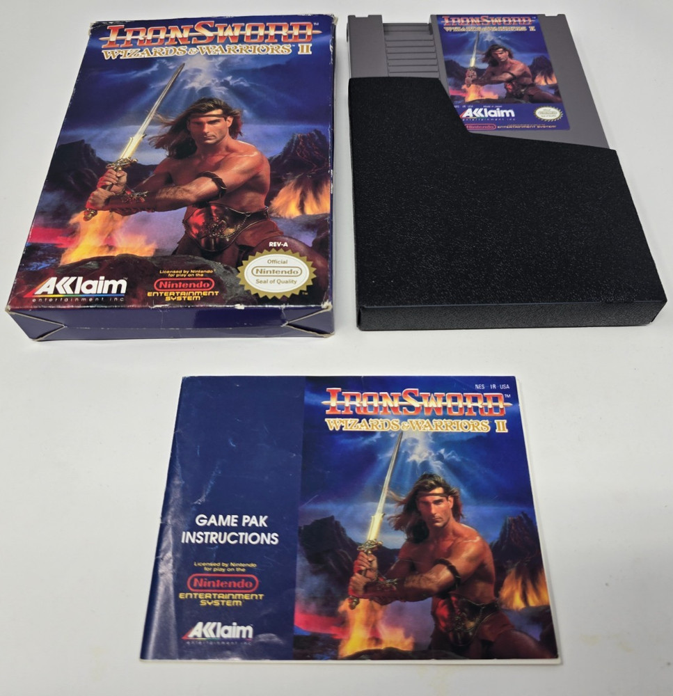 Iron Sword Wizards and Warriors II 2 Nintendo NES Complete Tested