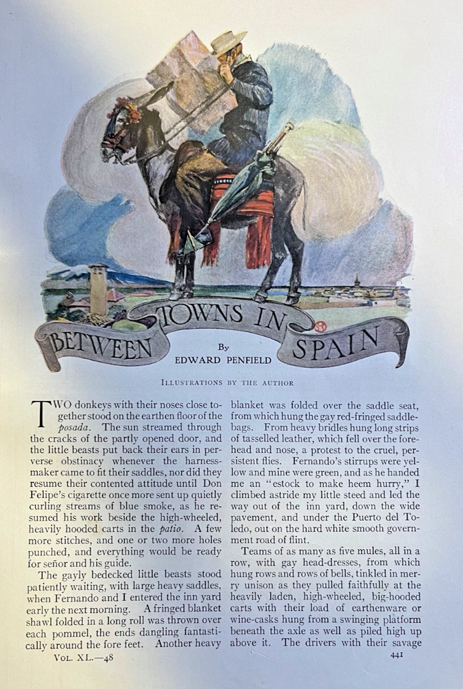 1906 Between Towns in Spain illustrated