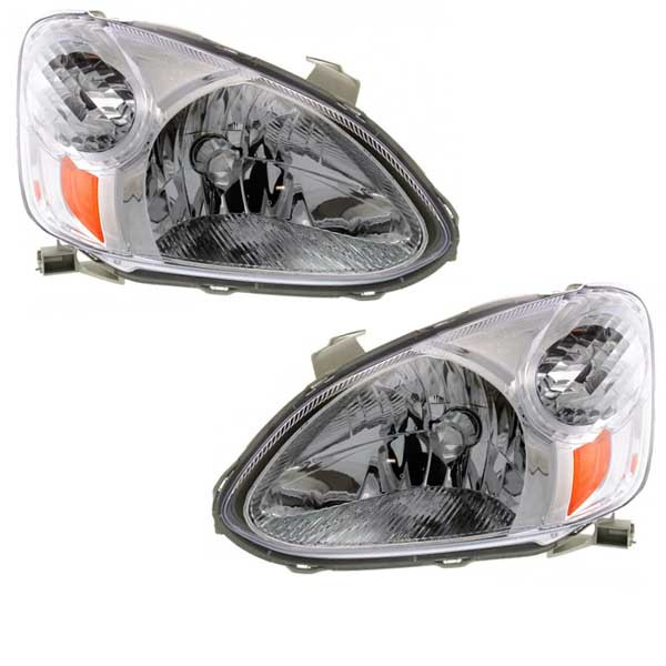 For 03-05 Echo Sedan Coupe Headlight Headlamp Head Light Lamp with Bulb SET PAIR