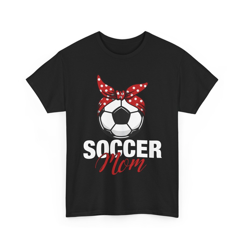 Soccer T-Shirt, Soccer Mom Messy Bun Sports Soccer Lovers Women Shirt
