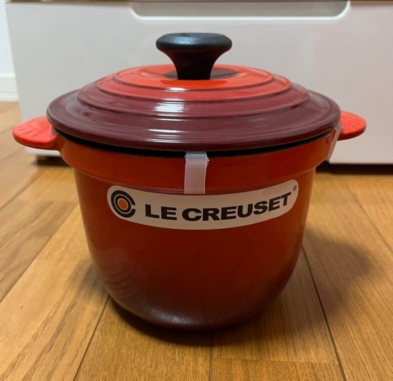 Le Creuset 18cm Cast Iron Rice Cocotte with Box & Manual Japan