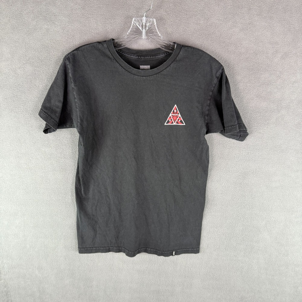 HUF Mens T Shirt Black Size Small Streetwear Skate Japanese