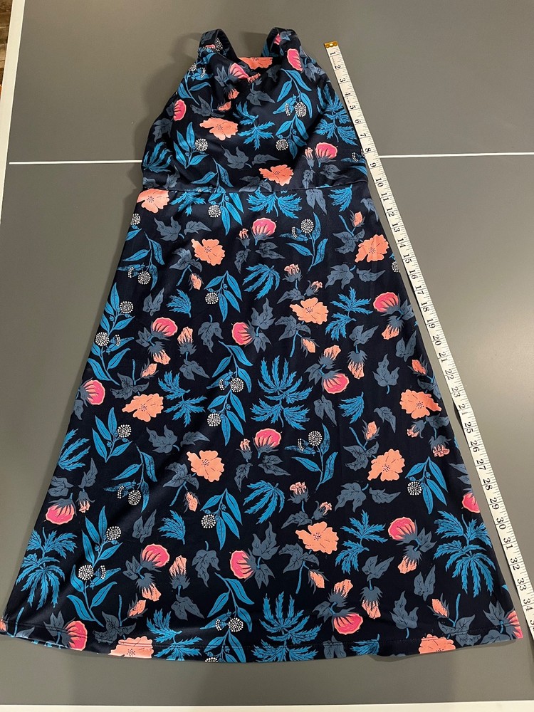 patagonia magnolia spring dress size small joy blue pattern