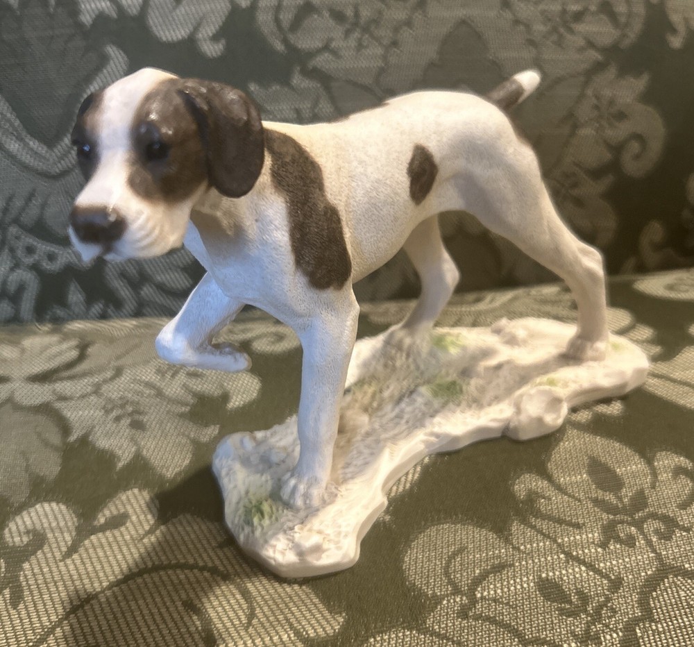 1988 Hound Pointer Dog Figurine Castagna Made In Italy Resin 7”x5”x3”