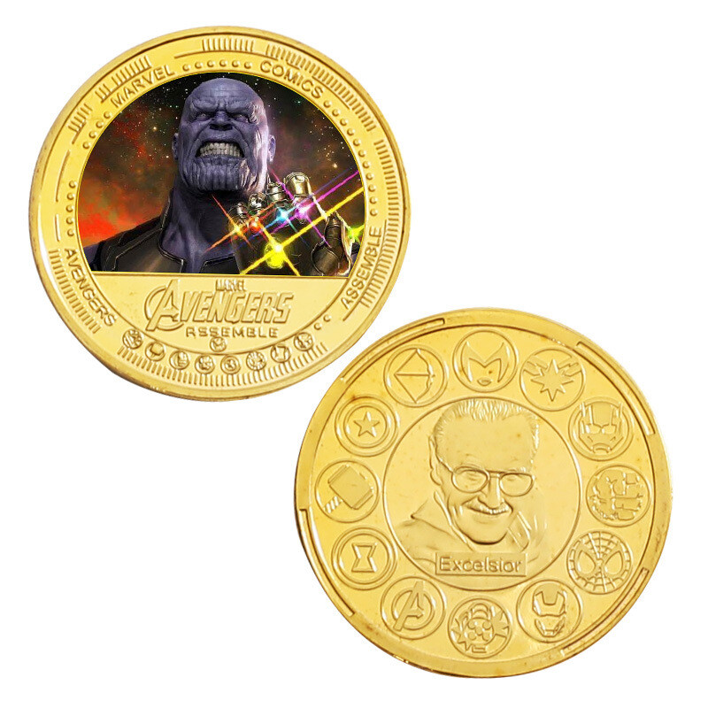 1PC The Avengers Thanos Commemorative Coins Collection Coin Gift Decoration Toy