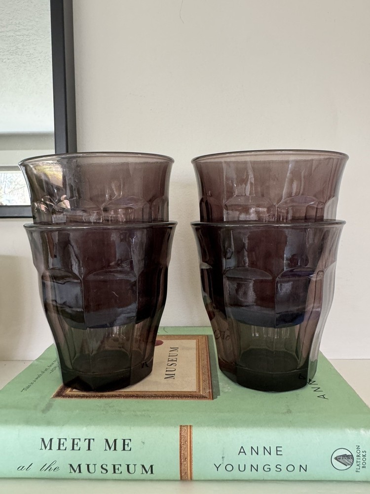 Set of 4 NEW Grey Duralex Picardie Tumbler Gobelet Glasses, Made in France