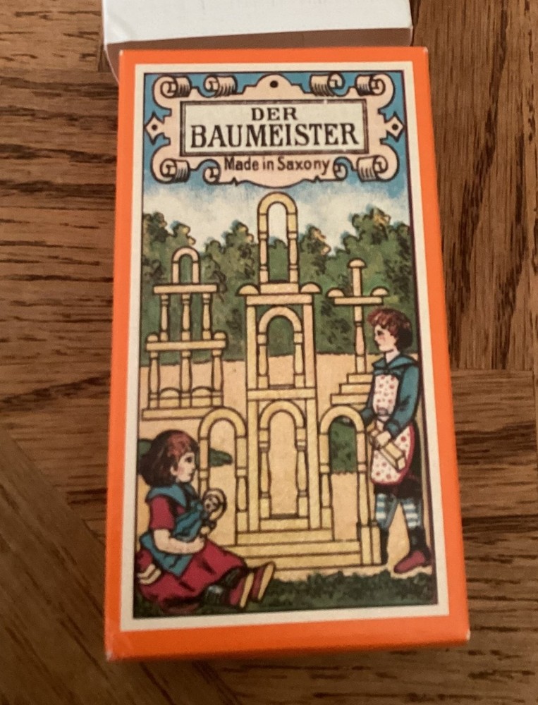 Vintage Der Baumeister Germany Wooden Blocks NIB