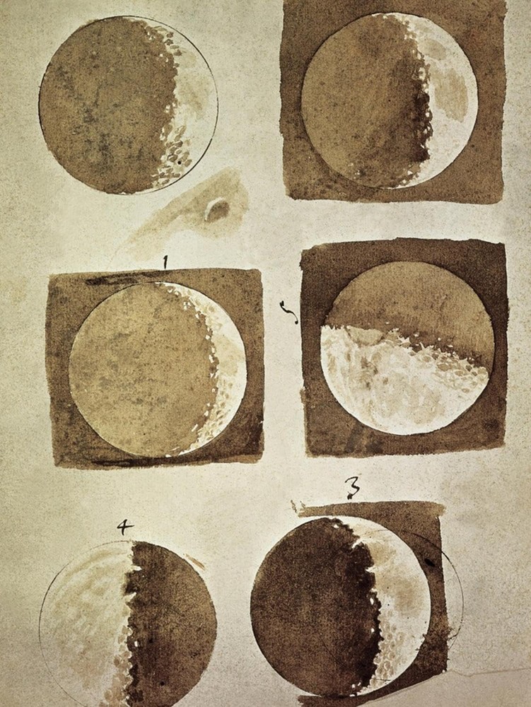 Wall Art Print Depiction of the Different Phases of the Moon Viewed from the ...