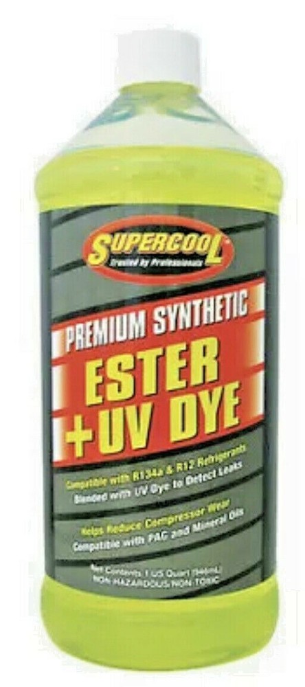 Supercool E32oz A/C Compressor Ester Oil Lubricant with UV Dye Plastic-image