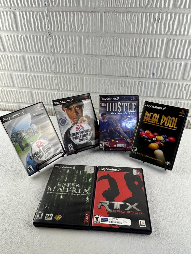 PS2 Game Lot CIB Tested Working PlayStation 2 Bundle Matrix Tiger Woods RTX
