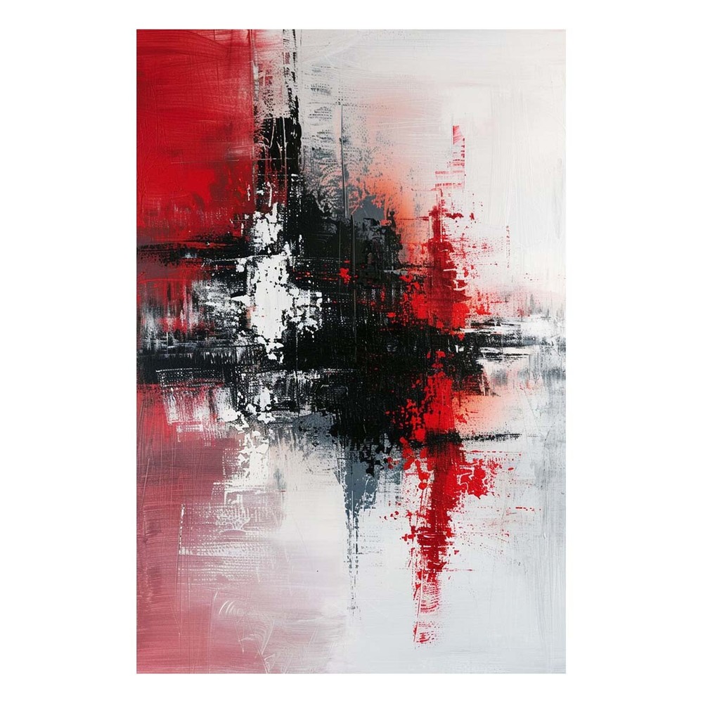 Modern House Decor Abstract oil painting Hand-painted on canvas wall art red