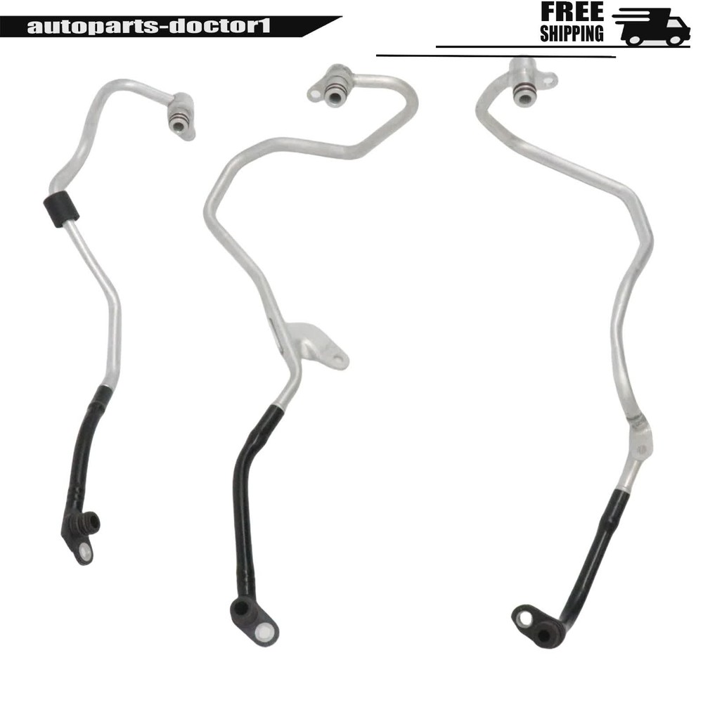 3Pcs Durable Aluminum Turbo Coolant Line Kit for Mercedes CLS550 E550 CL63 AMG