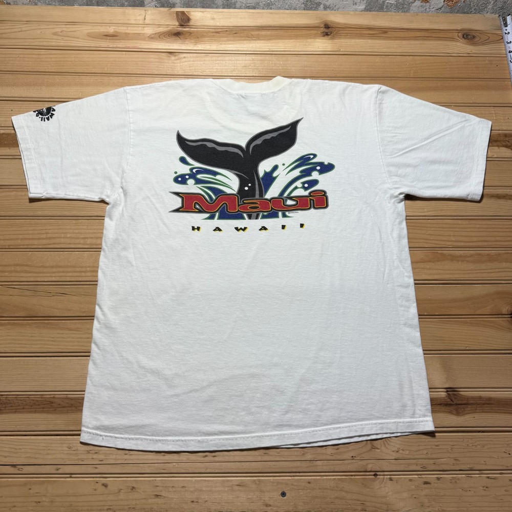 Vintage 90s 1999 Maui Hawaii Humpback Whale Single Stitch Graphic T-Shirt Large