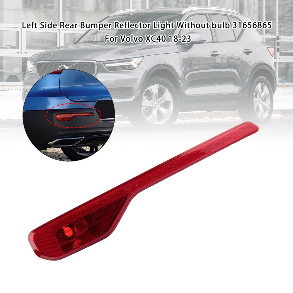 Left Side Rear Bumper Reflector Light No Bulb 31656865 for Volvo XC40 2018-2023