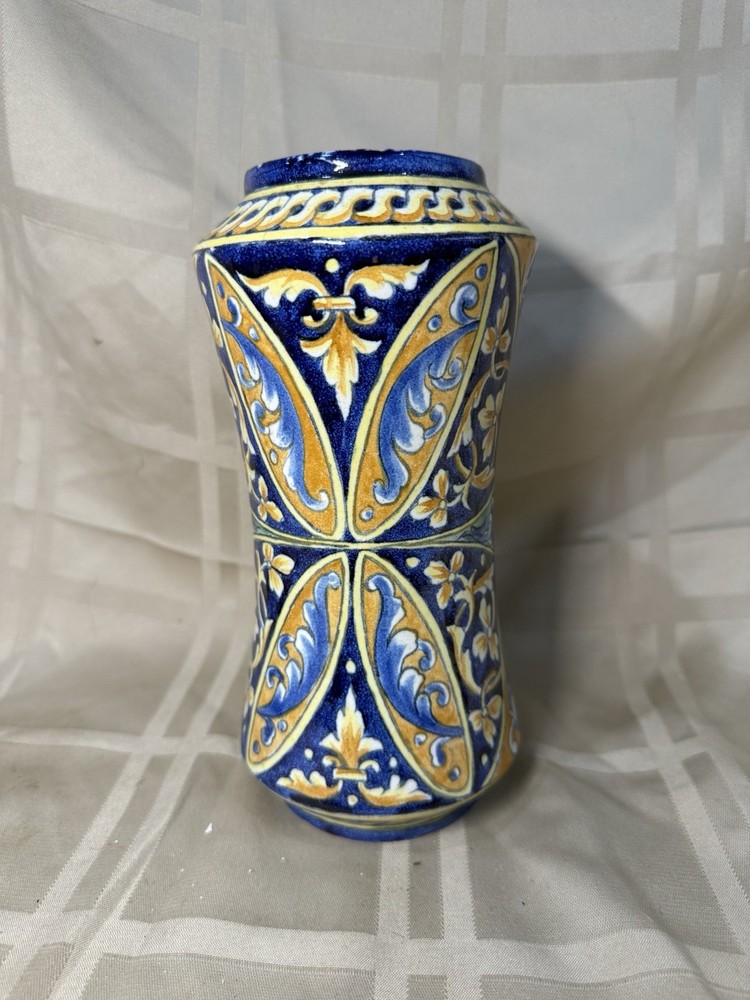 Antique Majolica Pottery Albarello Vase? OLD!!!