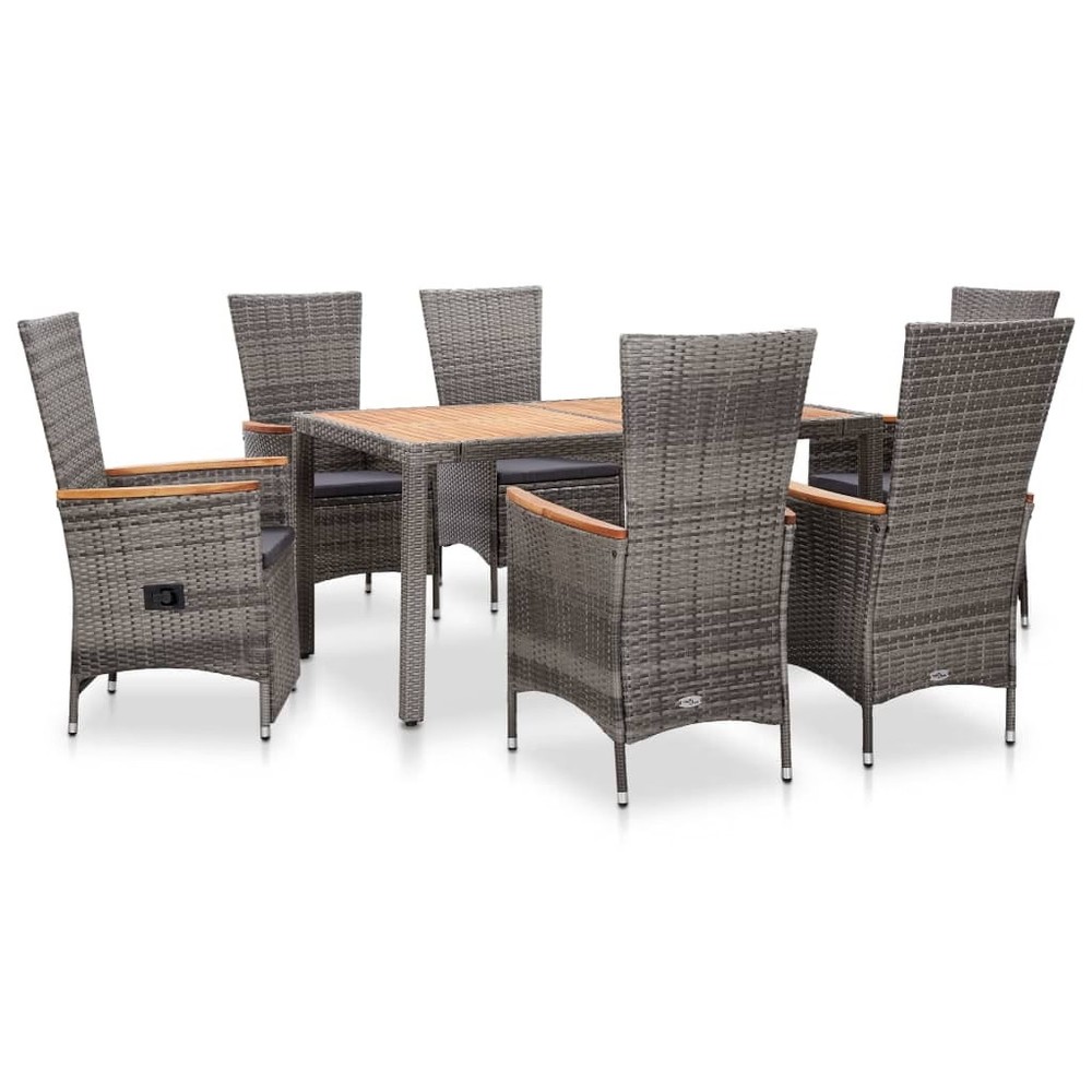 Outdoor Dining Set Grey