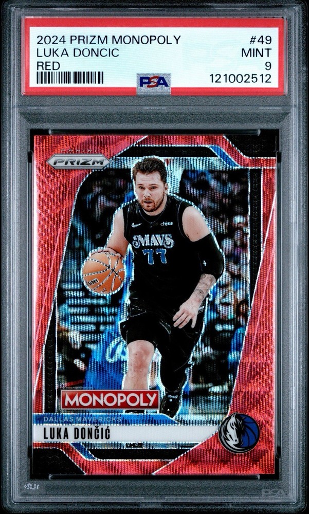 2024 PRIZM MONOPOLY #49 LUKA DONCIC RED PSA 9