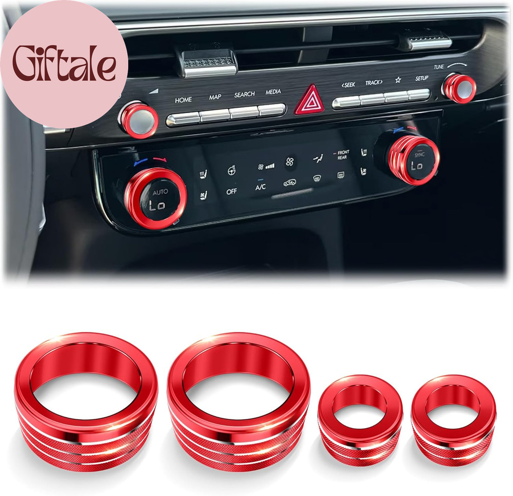 For 2026 Hyundai Palisade Accessories, 4PCS Premium Aluminum Decorative Switch R