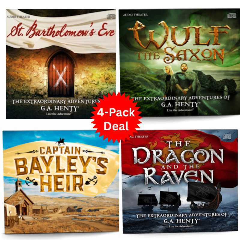 Audio Adventure 4-Pack Deal - G.A. Henty Award Winning Four Audio CD Sets