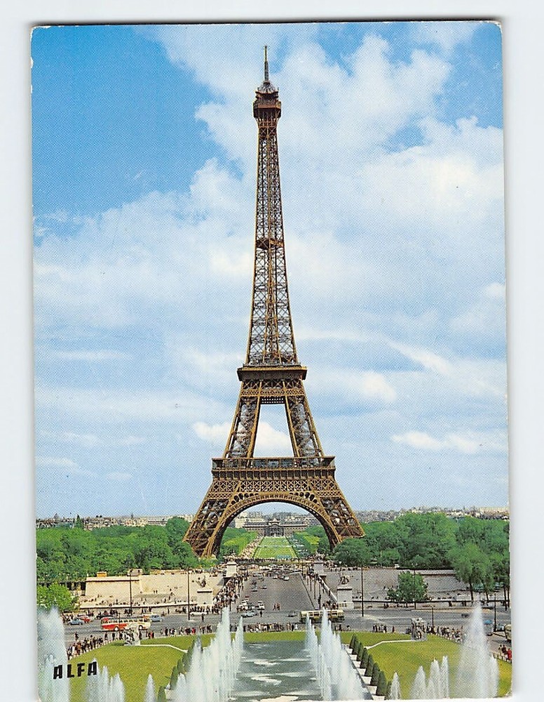 Postcard Eiffel Tower Paris France