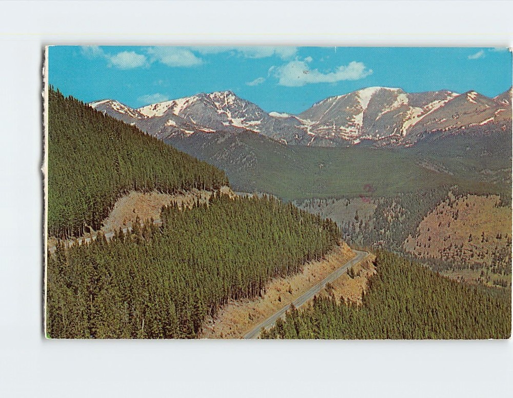 Postcard Mummy Range and the switchbacks on Trail Ridge Road Colorado USA