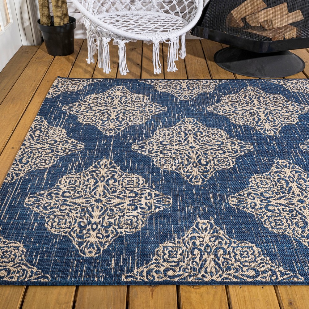 Jonathan Y Arabesque Ornate Medallion Indoor Outdoor Rug