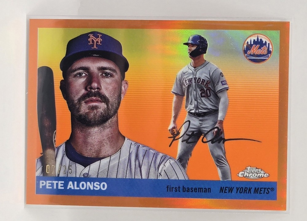 2025 Topps Chrome Platinum Pete Alonso Orange Refractor /25 New York Mets