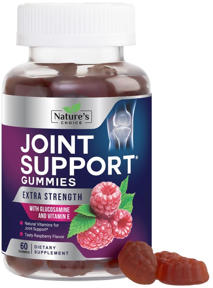 Joint Support Gummies Extra Strength Glucosamine Gummy with Vitamin E - Natur...