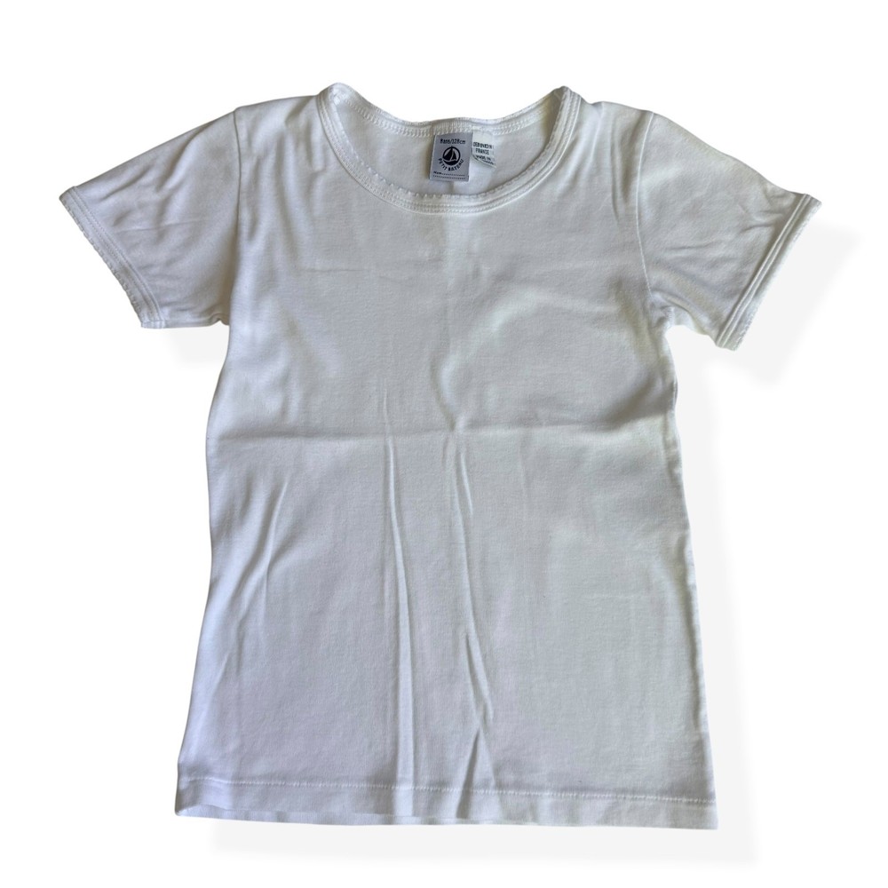 Petit Bateau White Cotton Tee Girls 128cm US 8