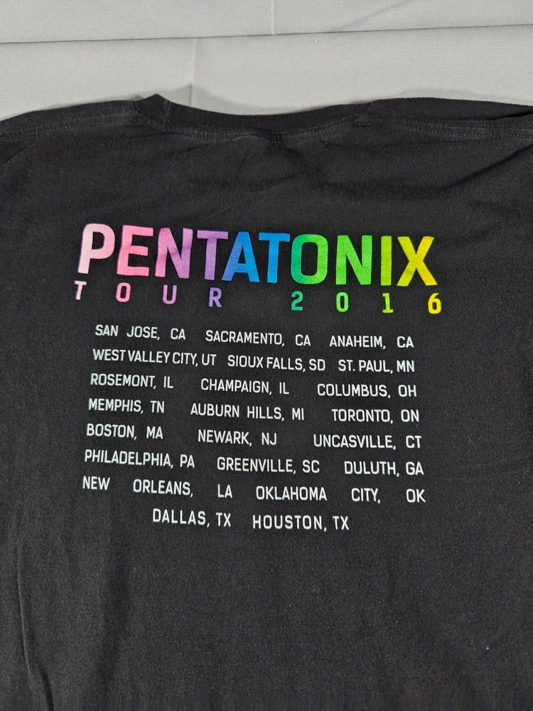 Pentatonix Tour 2016 T Shirt XL Black Concert Band Graphic Tee