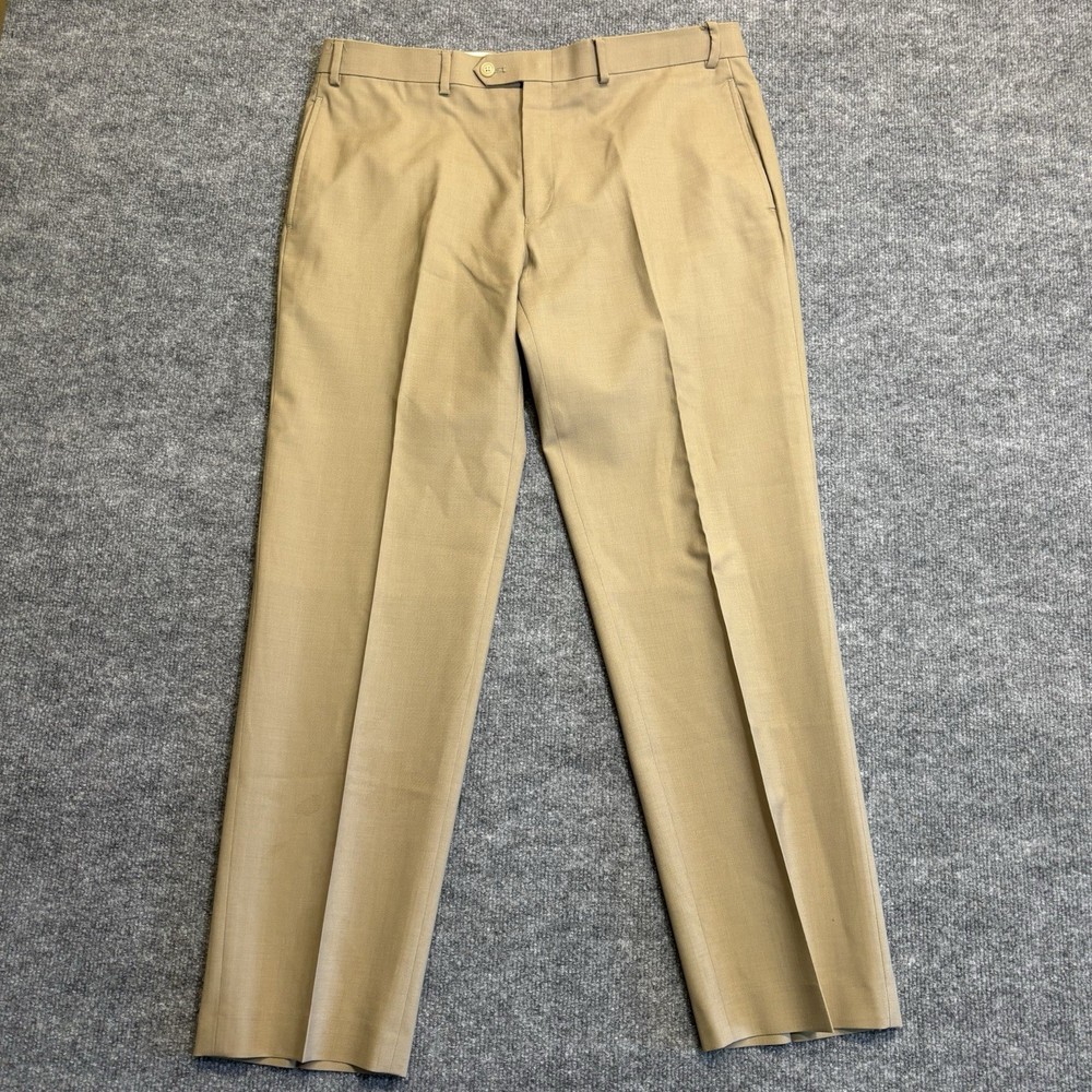 Lauren Ralph Lauren Wool Dress Pants Mens 36x30 Total Comfort Beige EUC