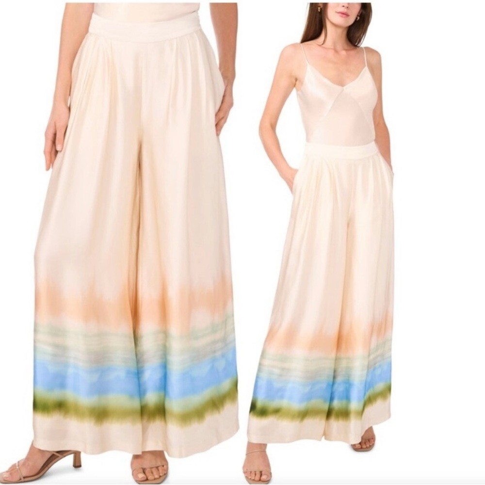 Parker Jessie Wide Leg Pants in Eggnog White Size 10 NWOT