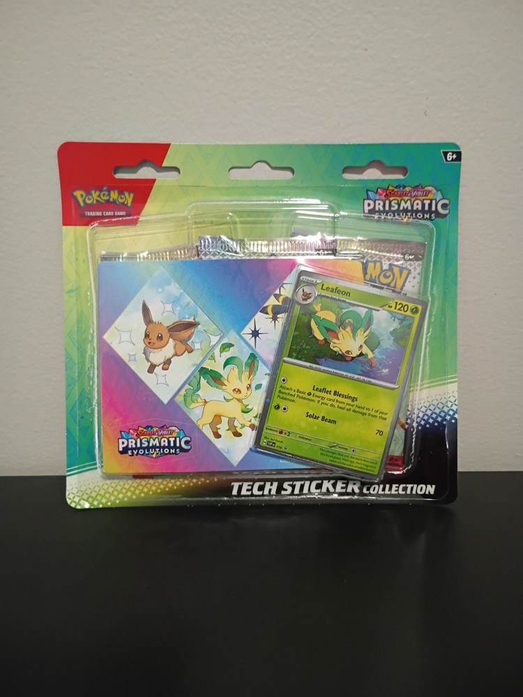 Pokemon Scarlet & Violet Prismatic Evolutions Tech Sticker Collection - Leafeon