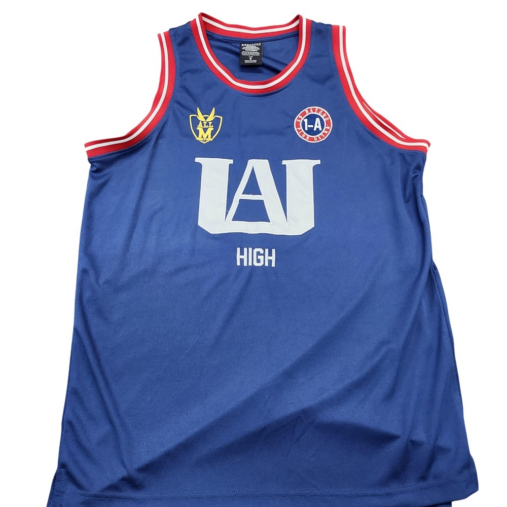 BoxLunch My Hero Academia UA High Jersey Shirt Mens Medium Blue Tank Top